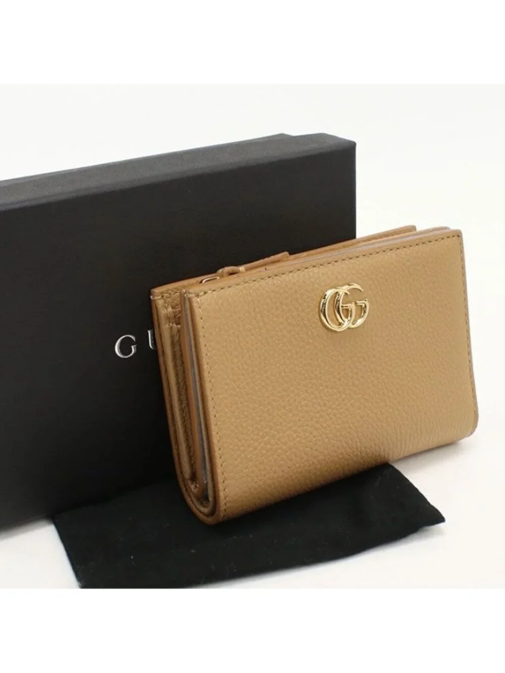 Gucci Bicolor Small Wallet Double Bifold Wallet Leather